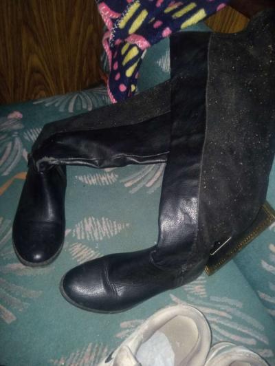 black boots knee high - Thumbnail 2