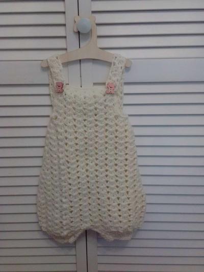 Baby Romper handcrafted by Yarn Artist The Angry Crocheter