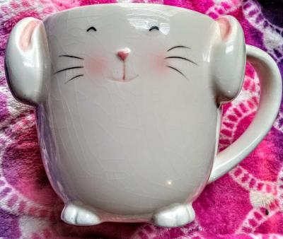White Ceramic Bunny Mug - Thumbnail 4