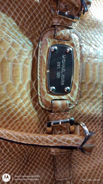 Real Michael kors alligator skin yellow purse - Thumbnail 2