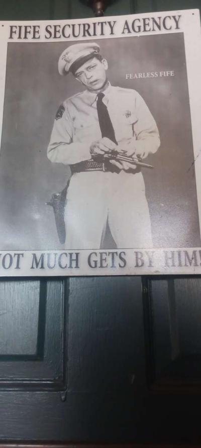 barnie fife security agent metal art - Thumbnail 2