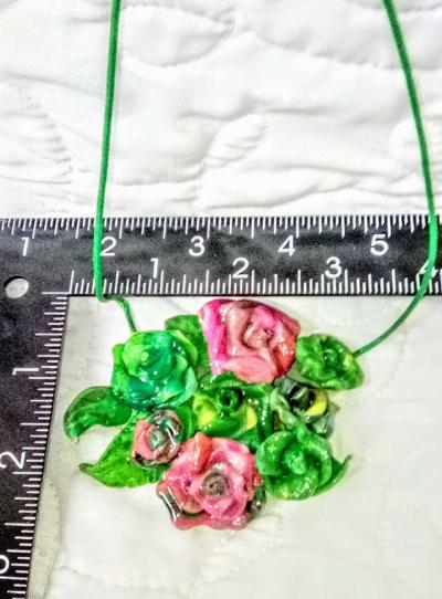 Handcrafted One of a kind Original Rose Statement Necklaces - Thumbnail 6