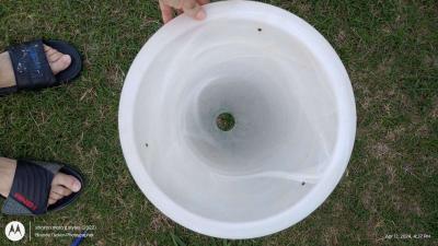 large Milky White swirl glass light dome - Thumbnail 3