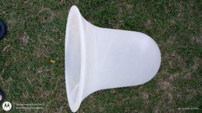 large Milky White swirl glass light dome - Thumbnail 4