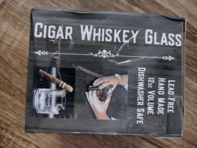 Ruckus Creations Old Fashioned Cigar Whiskey Glass - Thumbnail 4