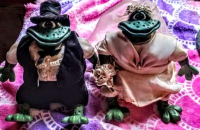 Mr and Mrs Pondhopper Bride and Groom Frogs - Thumbnail 5