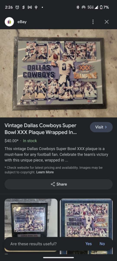 Dallas cowboy sports memorabilia - Thumbnail 4