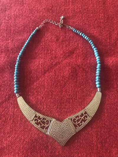 Jay King Gemstone Signed DTR  Copper and Inlay Turquoise Nec - Thumbnail 4