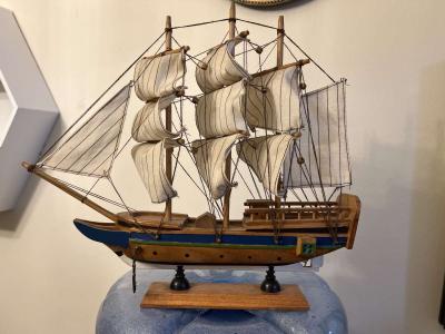 WOODED MODEL GREEK SHIP HAND MADE IMPORTED FROM GREECE - Thumbnail 2