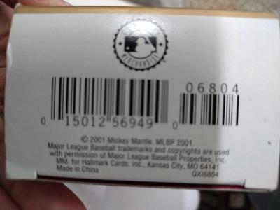 Mickey Mantle NY Yankees Hallmark Keepsake Ornament QXI6804 - Thumbnail 6