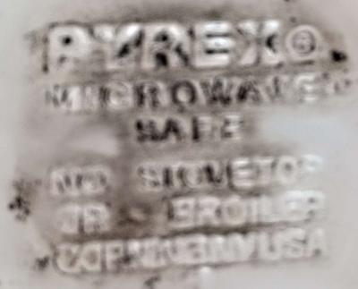 Pyrex Milk Glass Cup with Blue Flowers Design - Thumbnail 3