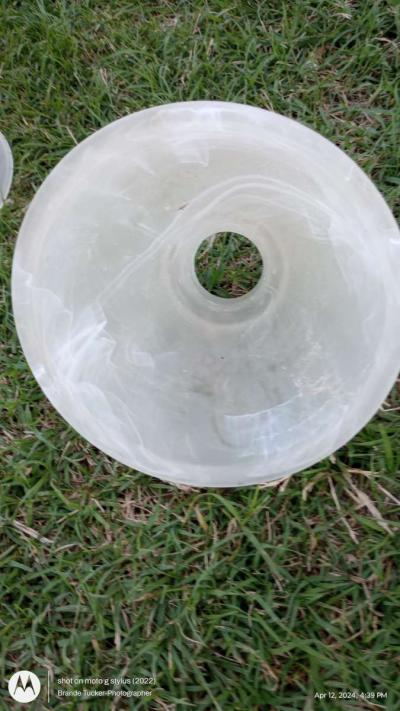 small frosted glass light fixture dome - Thumbnail 2