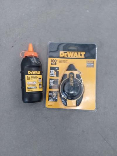 the chalk reel and orange chalk DeWalt - Thumbnail 2