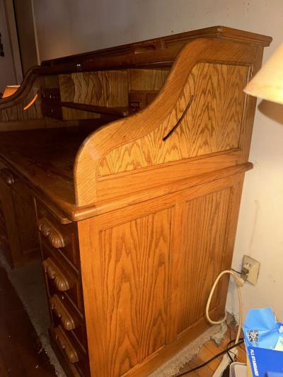 Vintage RollTop Desk with Chair - Thumbnail 3