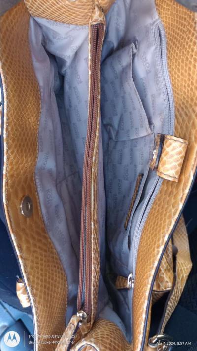 Real Michael kors alligator skin yellow purse - Thumbnail 5