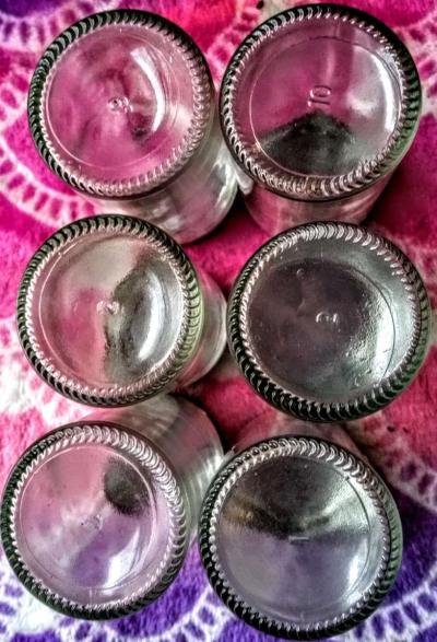 6 Clear Glass Spice Jars with Metal Lids - Thumbnail 2