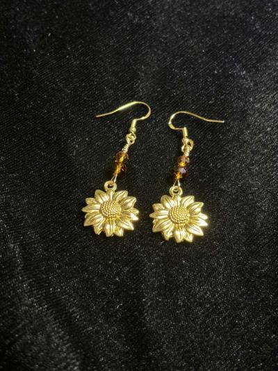 Summer Sunflowers Earrings - Thumbnail 2