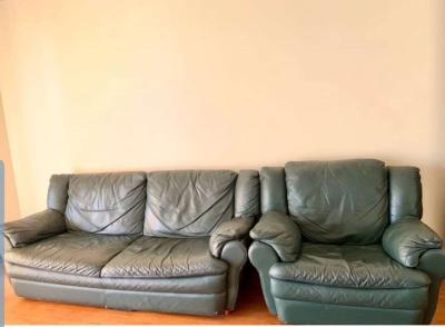 Green leather  Sofa furniture - Thumbnail 3