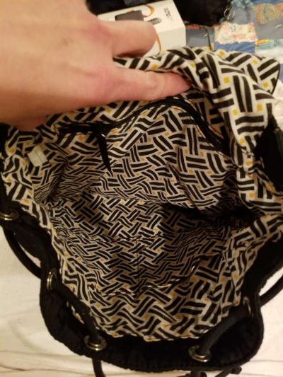 Vera Bradley small black quilted backpack purse - Thumbnail 6
