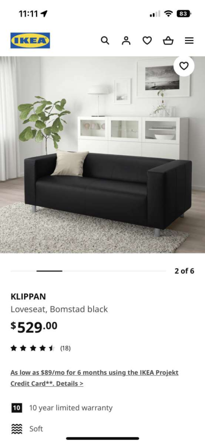 IKEA KLIPPAN COUCH - Thumbnail 2