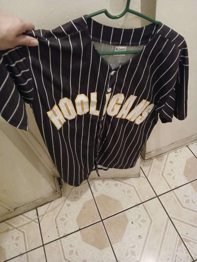 Bruno Mars Hooligans Baseball Jersey Black Shirt Size M - Thumbnail 3