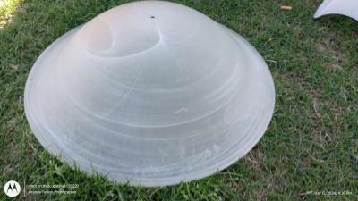 26 large glass frosted milky white swirl ceiling fan dome - Thumbnail 2