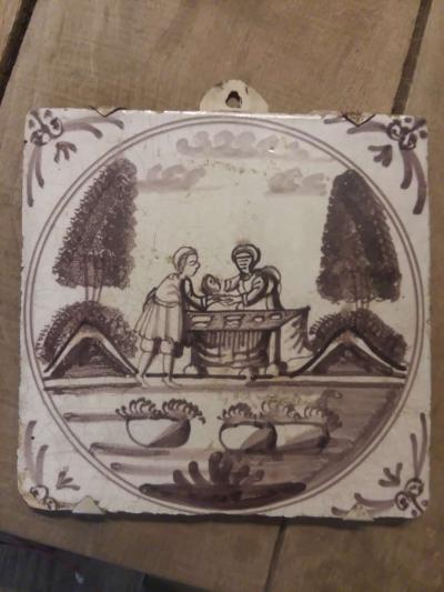 very rear and old tile - Thumbnail 4