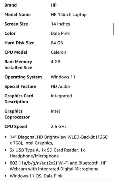 pink HP laptop - Thumbnail 5