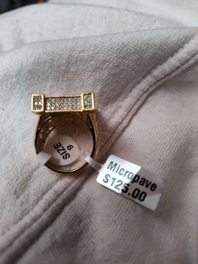 mens sz 9 14kg over 925 Sterling Silver and icy Cz - Thumbnail 3