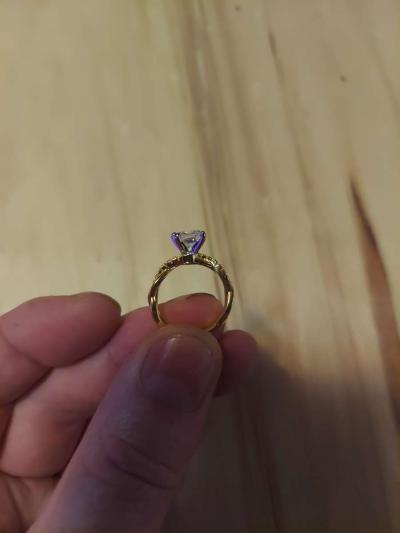 This is 14 Kgold over Sterling silver Its OK Size six - Thumbnail 2