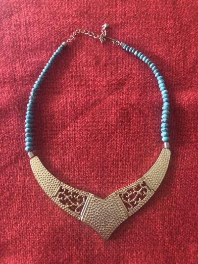 Jay King Gemstone Signed DTR  Copper and Inlay Turquoise Nec - Thumbnail 3