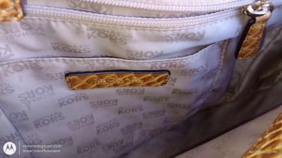 Real Michael kors alligator skin yellow purse - Thumbnail 6