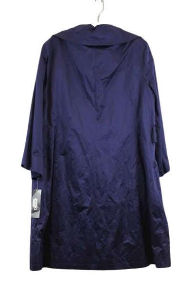 Dkny Womens Navy Button Up Coat SZ XL - Thumbnail 3