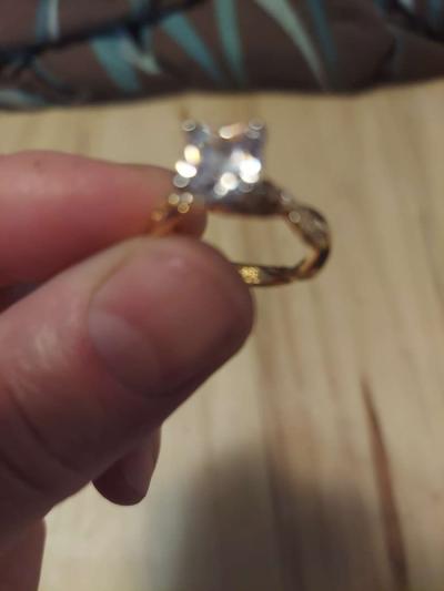 This is 14 Kgold over Sterling silver Its OK Size six - Thumbnail 4