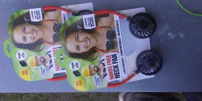 2 New Hands Free Neck Fan - Thumbnail 3