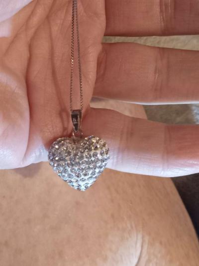 Puffed Micro heart pendant - Thumbnail 2