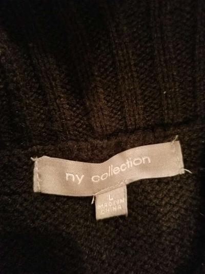 NY Collections Sweater Dress with Cowl Neck - Thumbnail 4