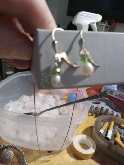 Freshwater pearl earrings - Thumbnail 2