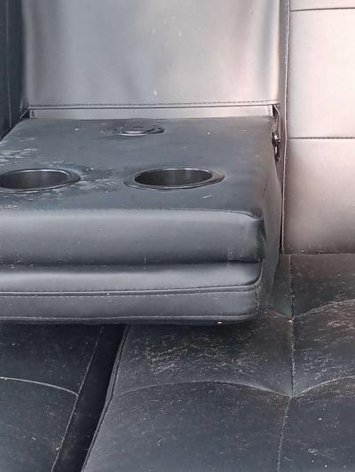 black leather futon couch - Thumbnail 3