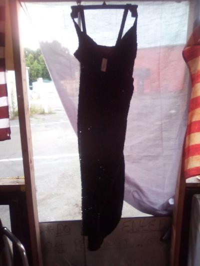 womens Black Sparkling Dress - Thumbnail 2