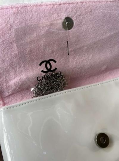 Chanel WhitePink Clutch Purse - Thumbnail 5