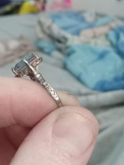 vintage aquamarine engagement ring - Thumbnail 2