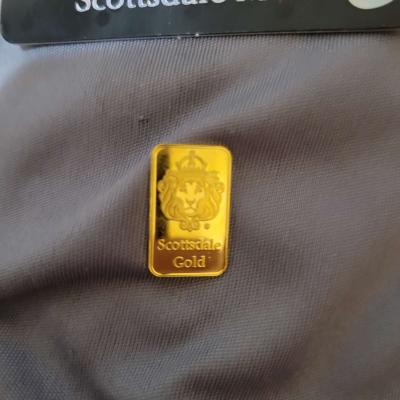 2 gram scottsdale gold bar - Thumbnail 3