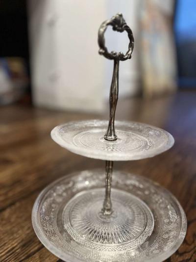 2 Layer Glass Stand for desserts - Thumbnail 4