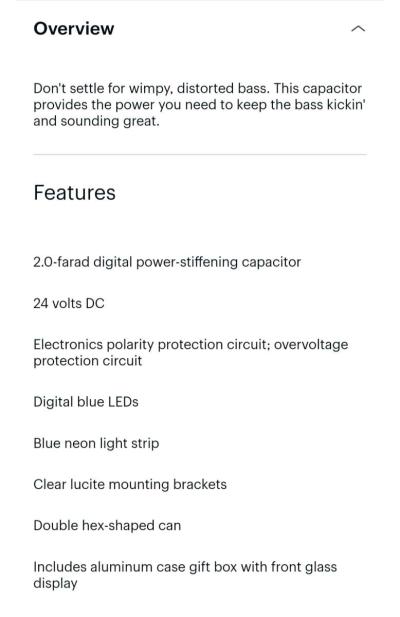 Power Acoustik Neon Digital 20 Farad Capacitor - Thumbnail 5