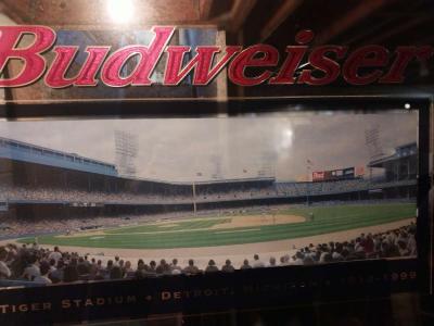 tiger stadium Detroit mi 1912 1999 Budweiser mirror - Thumbnail 5