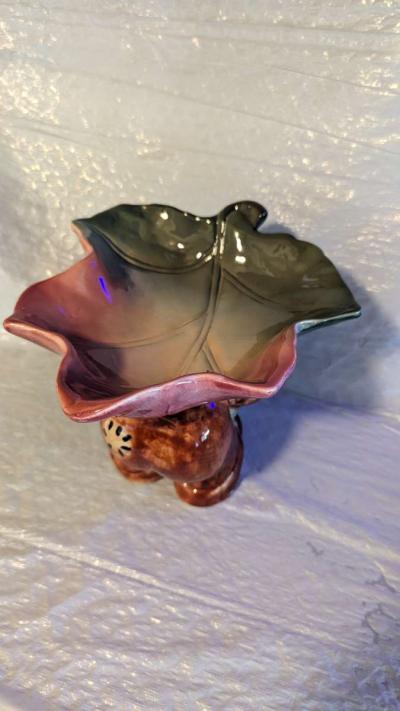 Vintage WCL Ceramic Scarecrow with a Leaf Dish on Its Back - Thumbnail 6