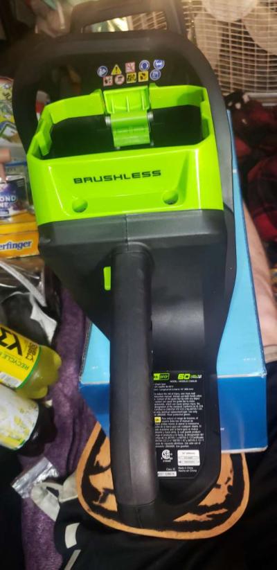 Green works Pro 60V Brushless Motor Chain Saw - Thumbnail 5