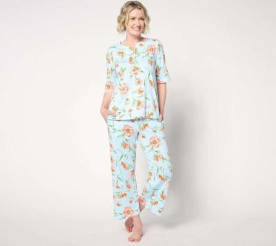 Carole Hochman full Sleeve Top and Wide Leg Crop Pant Sleep