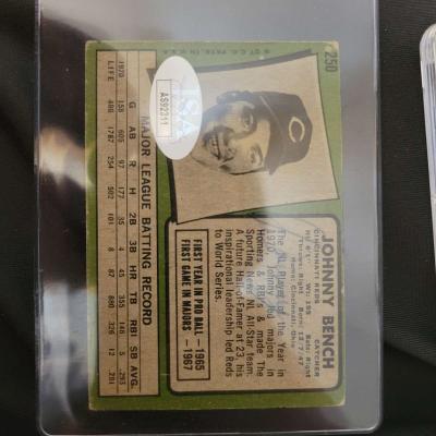 johnny bench 1971 topps card autographed - Thumbnail 5